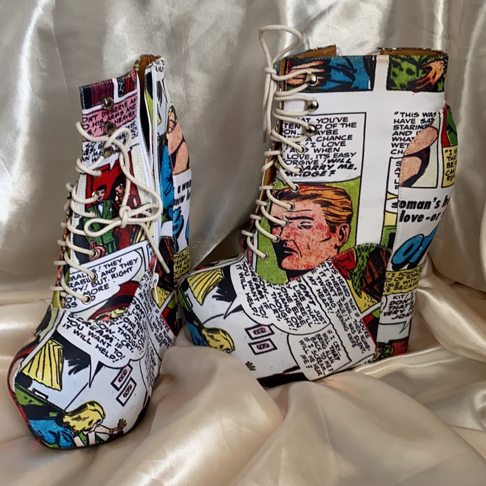 Original Jeffery Campbell Comic Damsel Boots